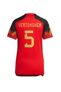 Fotbalové Dres Belgie Jan Vertonghen #5 Dámské Domácí Oblečení MS 2022 Krátký Rukáv